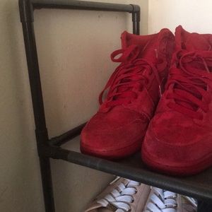 Jordan ones suede red 7y 8-9 women’s